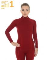 Brubeck Футболка женская дл.рукав Wool Merino 78% Бордо в Тольятти
