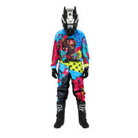 Grom Штаны кроссовые Fatbear LimeBlue в Тольятти