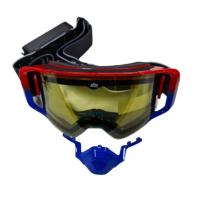 AiM Очки снегоходные с магнитной линзой и подогревом (PRO) 31-107 Accu Heated Red-Blue Glossy в Тольятти