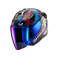 Shark Шлем Skwal I3 Jet Hellcat Black/Chrome/Blue в Тольятти