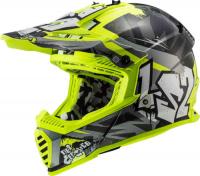 LS2 Шлем MX437 Fast Mini Crusher Черно-желтый в Тольятти