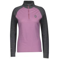 Scott Термокофта женская  Zip Defined Merino dark grey melange/cassis pink в Тольятти