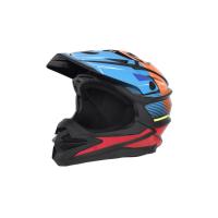 Desment Шлем кроссовый Raptor Black-Blue-Orange graphic в Тольятти