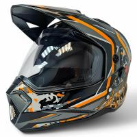 AIM Шлем кросс/эндуро JK802S Orange/Grey/Black в Тольятти