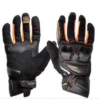 Sweep Перчатки кожаные+текстиль Hammer Black/Orange в Тольятти