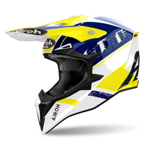Airoh Мотошлем Wraaap Feel Yellow/Blue Gloss в Тольятти