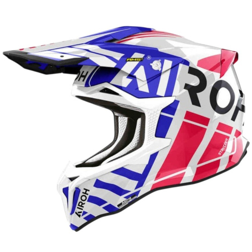 Airoh Мотошлем Strycker Brave Blue/Red Gloss в Тольятти