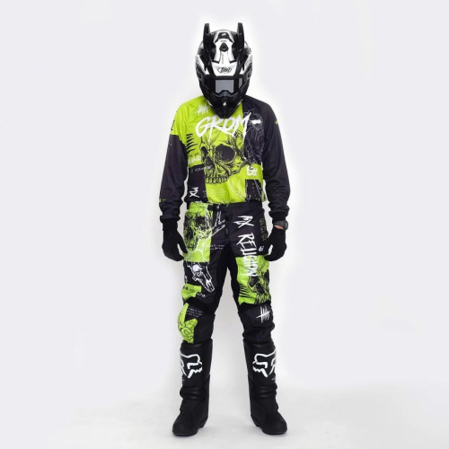 Grom Штаны кроссовые MX Religion lime в Тольятти