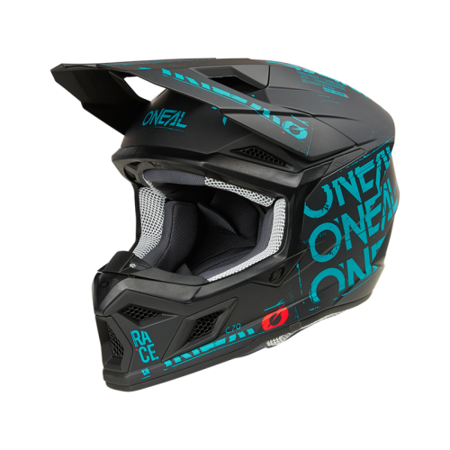 Oneal Шлем кроссовый 3Series Static черный/бирюзовый в Тольятти