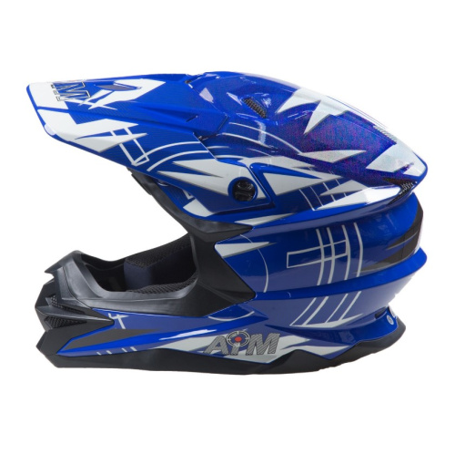 AiM Шлем кроссовый JK803S Blue/White в Тольятти